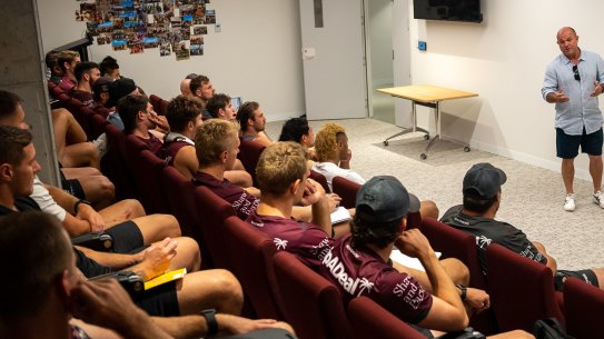 Craig Field told Manly players about  gambling and life in prison.