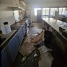 Pictures of the damage, including flooding where the teacher’s accommodation is located. 