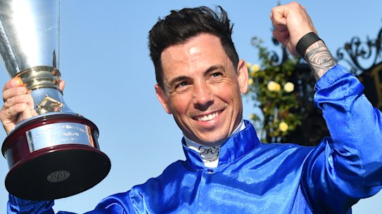 Dean Holland after the biggest moment of his career, winning the 2023 Newmarket Handicap.