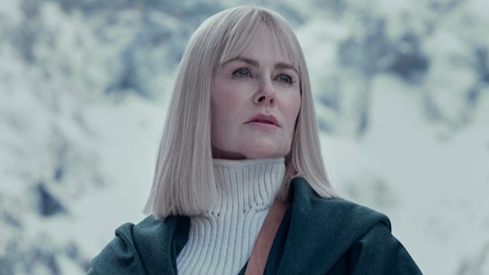 Nicole Kidman as Masha, with her designer magic mushroom collection receptacle in Nine Perfect Strangers.