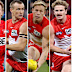 James Jordon, Chad Warner, Isaac Heeney, Riley Bice, and Nick Blakey.