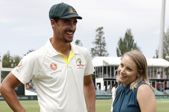 Husband and wife, Mitchell Starc and Alyssa Healy.