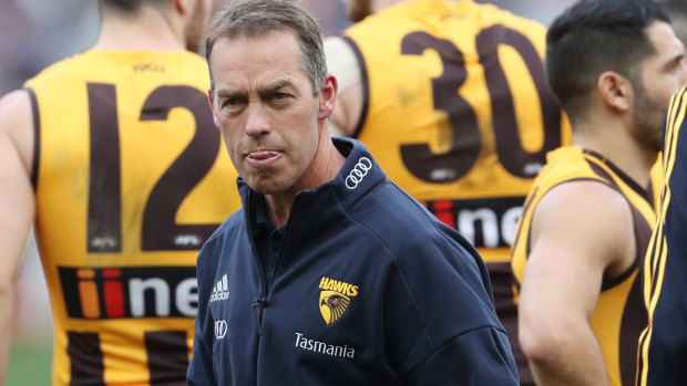 Although it didn't pay off in the round two matach against Footscray, the Hawks'  Alastair Clarkson is no slouch at coaching to changing conditions. 