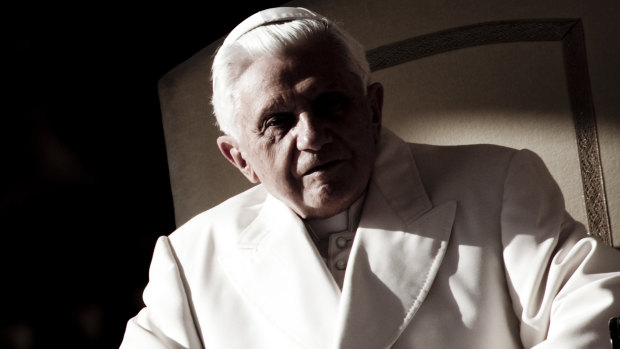 Pope Benedict XVI at his general audience in St. Peter's Square in 2010.