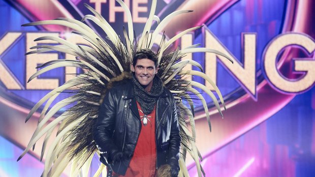 Former tennis star Mark Philippoussis is unmasked on The Masked Singer Australia.