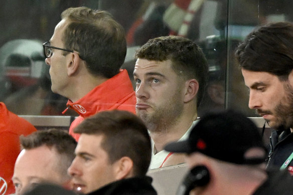 All eyes will be on Tom Papley over the next fortnight after he was subbed off with concussion just before half-time against St Kilda.