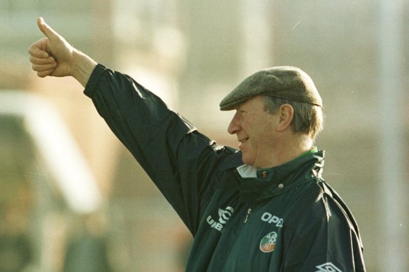Jack Charlton as Ireland manager in 1995. 