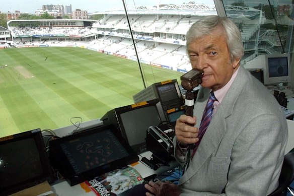 Voice of cricket: Richie Benaud at Lord’s.