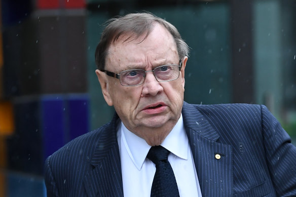 Former Tennis Australia director Harold Mitchell leaves the Federal Court in November.