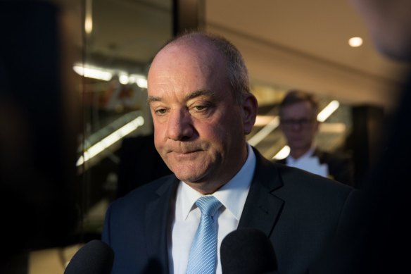 Former Wagga Wagga MP Daryl Maguire after fronting the ICAC in 2018.