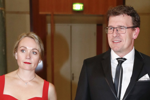 Rachelle Miller and Alan Tudge in 2017.