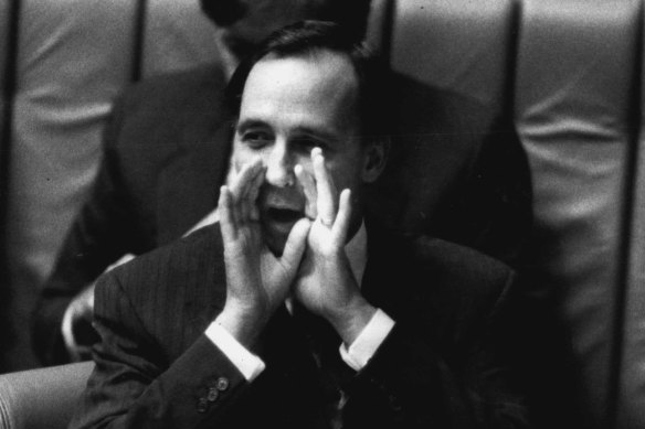 Then prime minister Paul Keating in 1992 ... this week he has barbs for his own side, Labor, as well as the Coalition. 