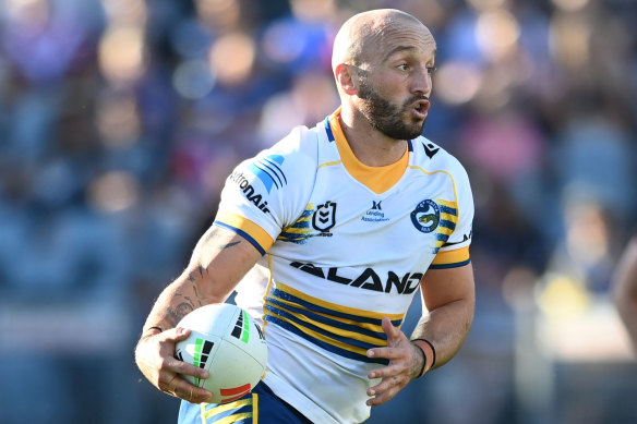 Josh Hodgson with room to move during Parramatta’s pre-season.
