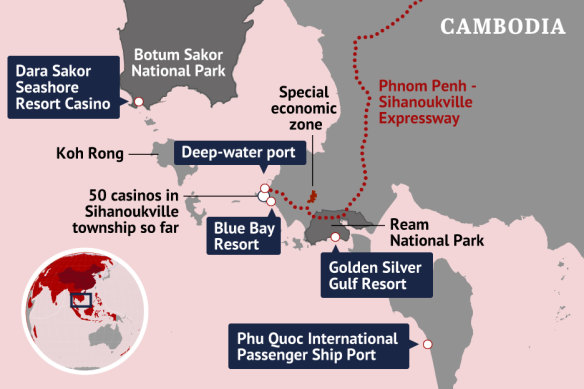 National parks are no barrier to development around Sihanoukville.