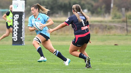 Dominant display Grace Hamilton of the Waratahs on the burst against the Rebels in Bathurst. 