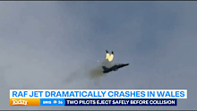 The pilots ejected shortly before the RAF jet crashed.