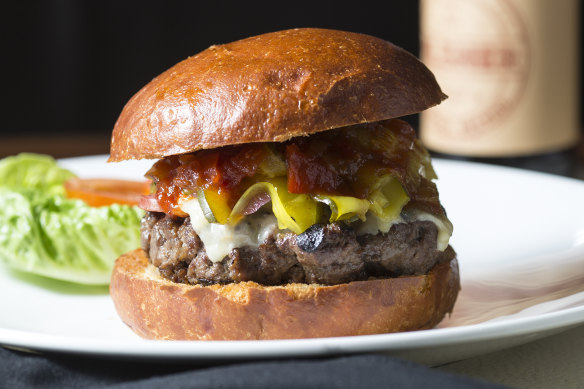 Rockpool Bar and Grill’s wagyu burger. Neil Perry helped pioneer the gourmet burger in 2009.