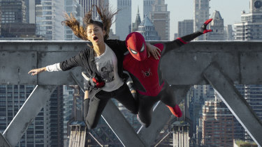 Zendaya and Tom Holland in  Spider-Man: No Way Home.