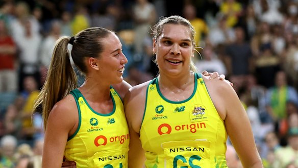 Donnell Wallam celebrates after scoring the winning goal for the Diamonds over England on Wednesday night.