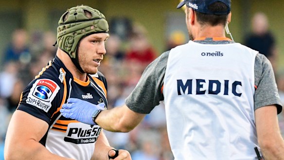 Vulnerable: David Pocock was among the players injured during the Wallabies fitness camp in January. 