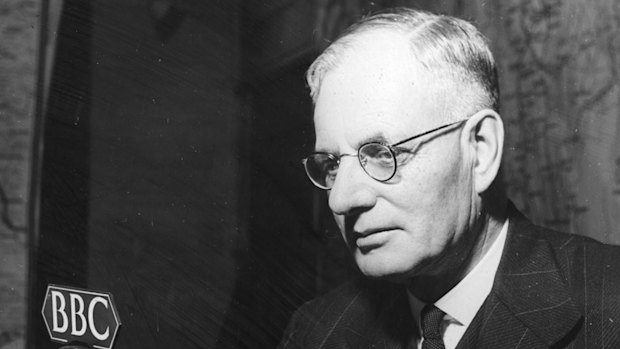 Prime Minister John Curtin pictured during a visit to London in 1944.