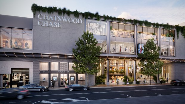 An artist’s impression of the new Chatswood Chase upgrade.