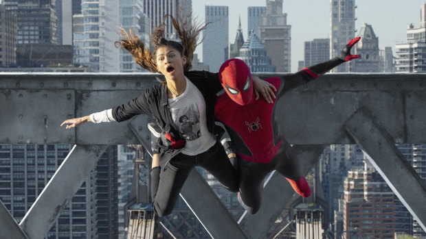 Zendaya and Tom Holland in Spider-Man: No Way Home.