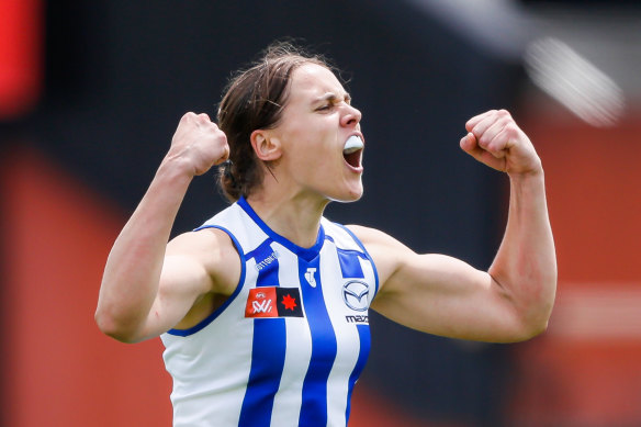 North Melbourne’s Jasmine Garner, considered one of the league’s best players.