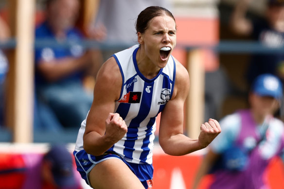 North Melbourne star midfielder Jasmine Garner.