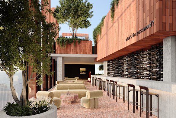 The new Victory Tower would include a rooptop bar.