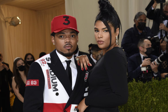 Chance, with partner Kirsten Corley, at the 2021 Met Gala.