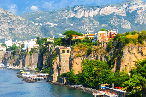 The dramatic cliffs of Sorrento, Italy.
