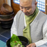 Monk Jeong Kwan leads a cooking demonstration in South Korea.