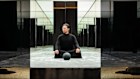 Chris Cheung with his work ‘Flow Pavilion’ at The Peninsula.  