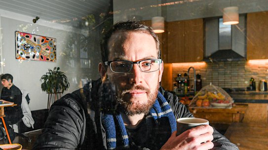 Michael Mazengarb and his partner wear jumpers, jackets, gloves and even blankets to stay warm in their Marrickville home.