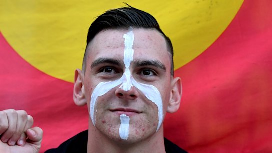 Dylan Voller, pictured in 2017, sued three media organisations for defamation.