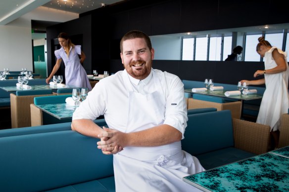 Head chef Alex Prichard at Icebergs Dining Room and Bar.