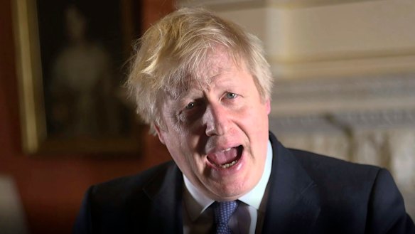 British Prime Minister Boris Johnson delivers his New Year's message. He is currently on holidays.