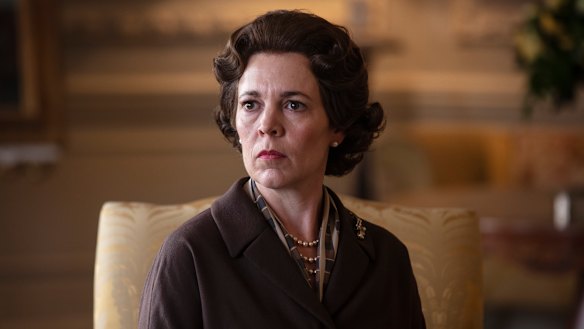 Olivia Colman portrays Queen Elizabeth II in The Crown.