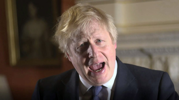 British Prime Minister Boris Johnson delivers his New Year's message. He is currently on holidays.
