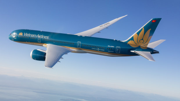 A Vietnam Airlines Boeing 787-9 Dreamliner.