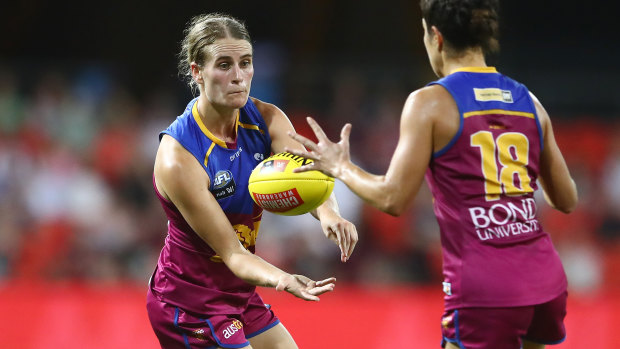 Brisbane’s Greta Bodey had a chance to win the game for her side, but attempt at goal fell short.