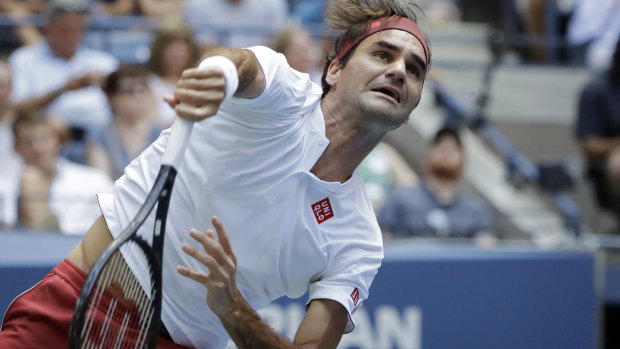 Roger Federer beat Benoit Paire in the second round of the US Open.