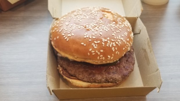 The drugs were hidden inside a hamburger. 