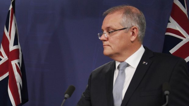 Prime Minister Scott Morrison announces the new anti-corruption body on Thursday.