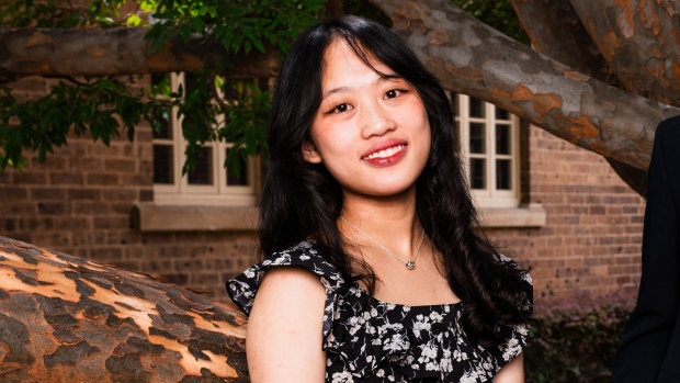 Pymble Ladies’ College’s Angie Wang, 17, placed first in mathematics extension 2.