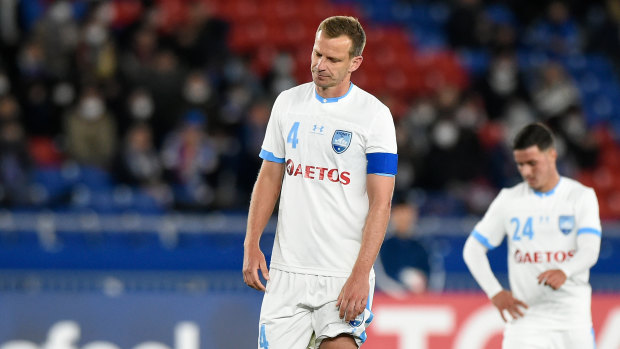 Sydney FC were dejected after their ACL loss to Yokohama on Wednesday.