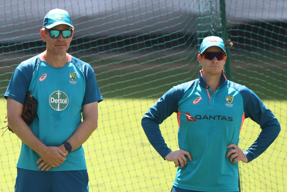 Steve Smith (right) will captain Australia in the third Test on Wednesday.