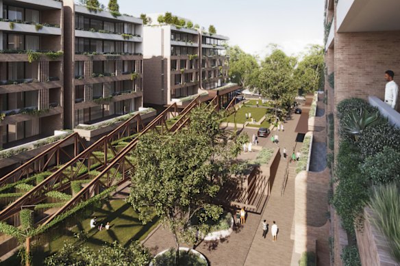 An artist’s impression of the proposed development at 67-75 Lords Road, Leichhardt.