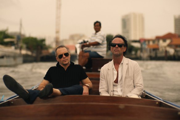 Walton Goggins (Rick) and his long-time friend Sam Rockwell (Frank).
